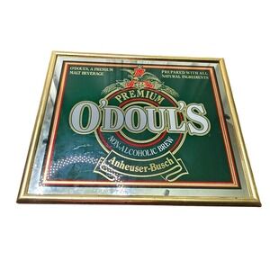 ODouls‎ Premium Non-Alcoholic Brew Bar Mirror Sign With Gold Frame